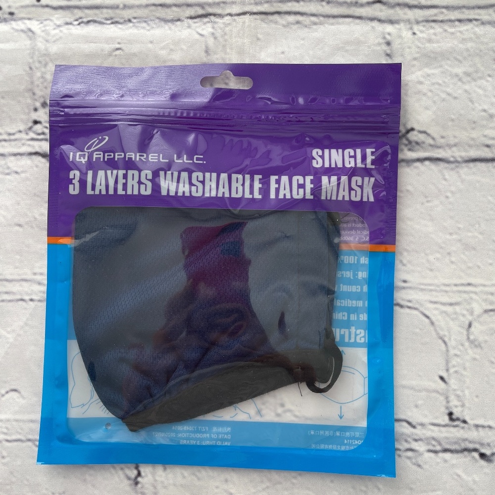 IQ Apparel 3 Layers Washable Face Mask